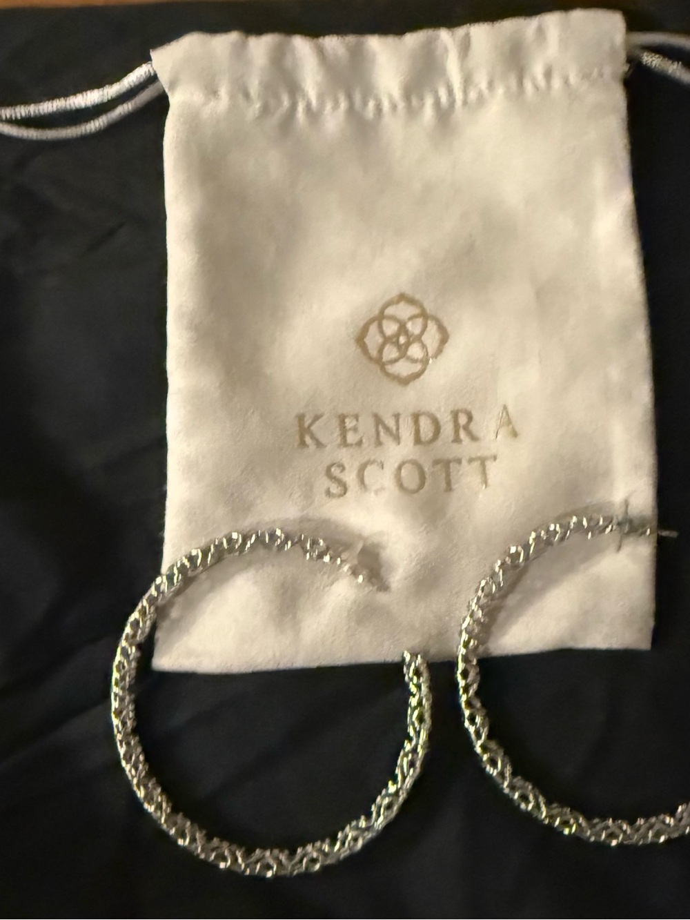 Kendra Scott Silver Braided Hoop Earrings